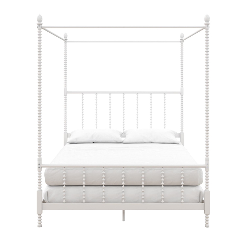 Dhp Emerson Metal Canopy Bed In Full, Emerson White Metal Canopy Full Size Frame Bed