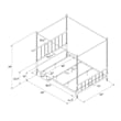 DHP Emerson Metal Canopy Bed in Queen Size Frame in White