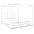 DHP Emerson Metal Canopy Bed in King Size Frame in White