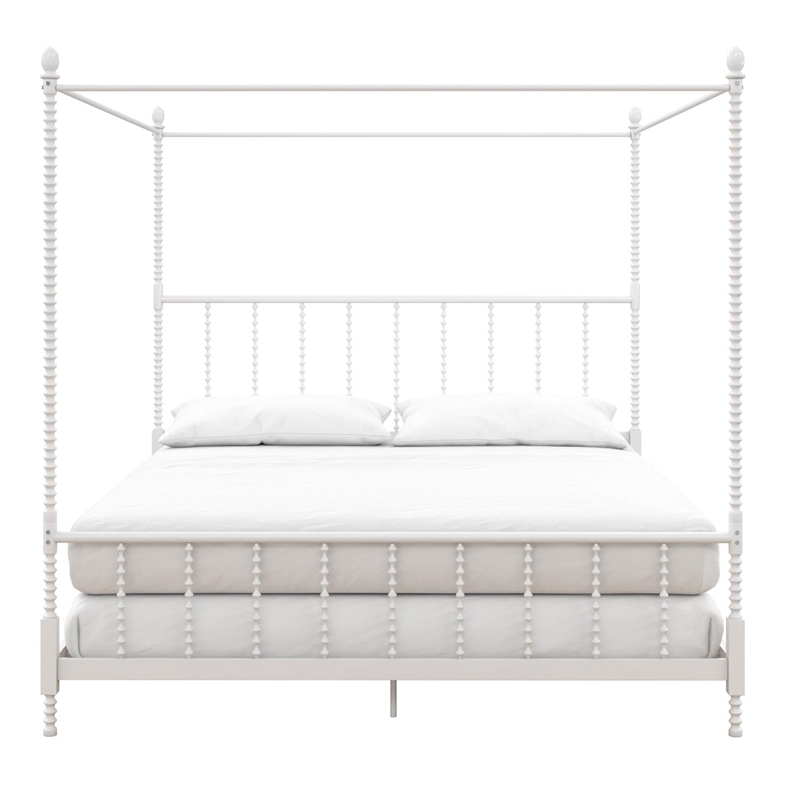 Dhp Emerson Metal Canopy Bed In King, Emerson White Metal Canopy Full Size Frame Bed