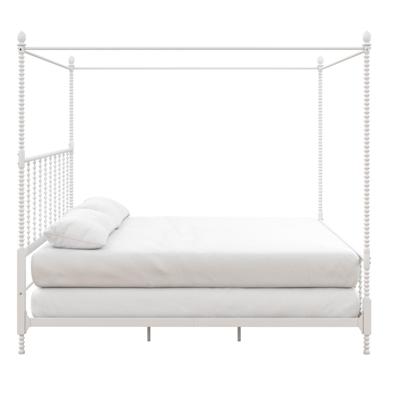 DHP Emerson Metal Canopy Bed in King Size Frame in White
