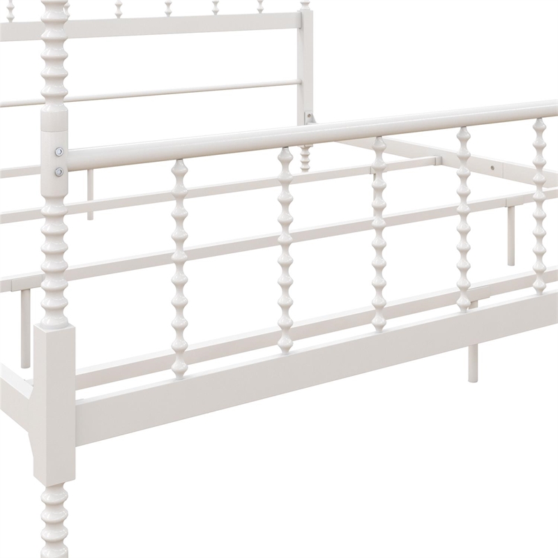 DHP Emerson Metal Canopy Bed in King Size Frame in White
