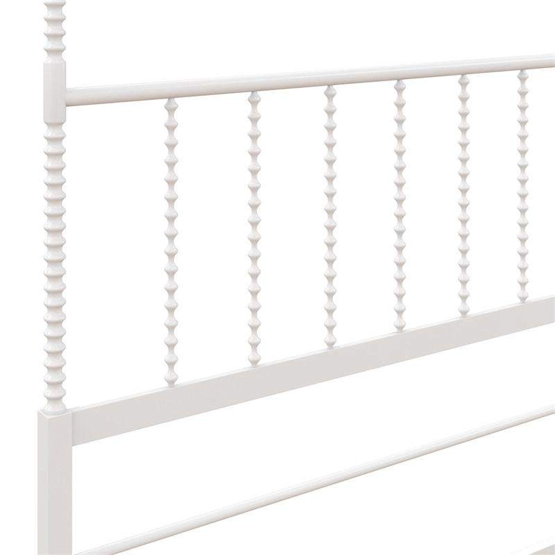 DHP Emerson Metal Canopy Bed in King Size Frame in White