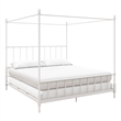 DHP Emerson Metal Canopy Bed in King Size Frame in White