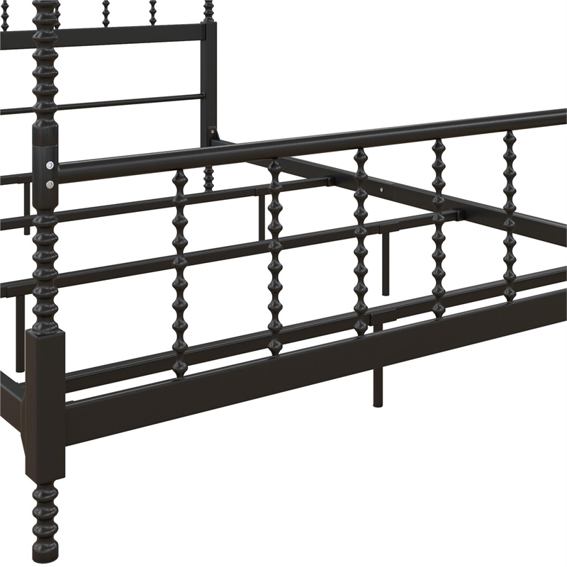 Dhp Emerson Metal Canopy Bed In Queen Size Frame In Black De98046