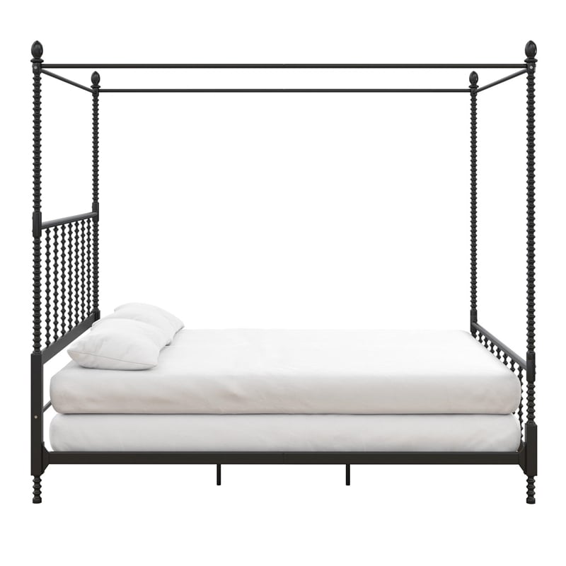 Dhp Emerson Metal Canopy Bed In Queen, Queen Size Bed Frame Home Depot