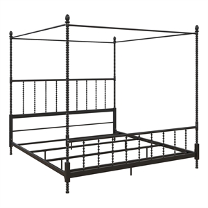 DHP Emerson Metal Canopy Bed in King Size Frame in Black