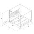 DHP Emerson Metal Canopy Bed in King Size Frame in Black