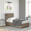 DHP Sherry Upholstered Bed in Twin Size Frame in Gray Linen
