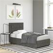 DHP Sherry Upholstered Bed in Twin Size Frame in Gray Velvet