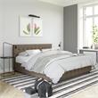 DHP Sherry Upholstered Bed in King Size Frame in Gray Linen