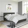 DHP Sherry Upholstered Bed in Queen Size Frame in Gray Velvet