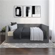 DHP Mya Upholstered Daybed with Storage in Full in Gray Linen