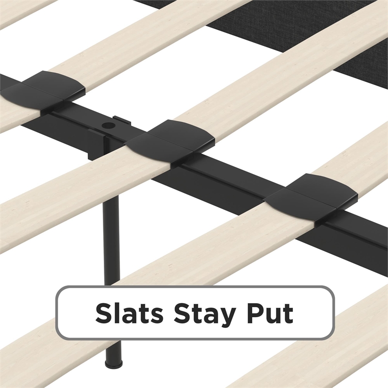 DHP Mya Upholstered Daybed with Storage in Full in Black Velvet