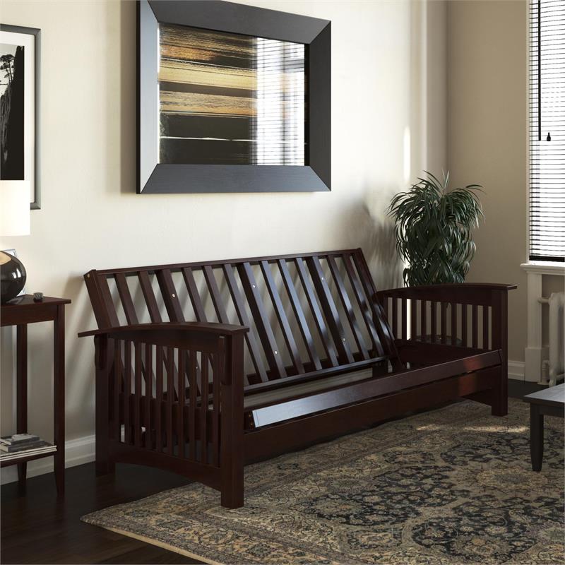 DHP Callie Wood Futon Frame in Espresso Cymax Business