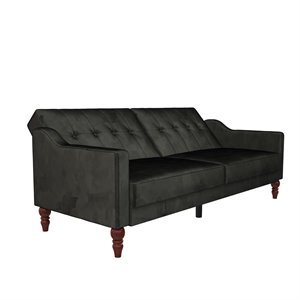 novogratz beatrice coil futon in convertible sofa bed & couch in black
