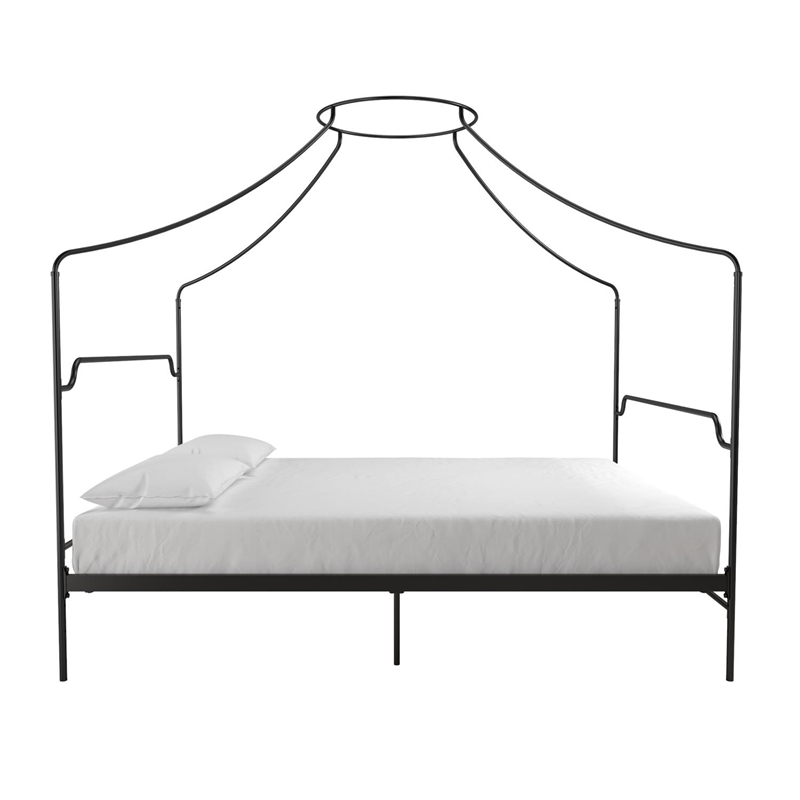 black canopy bed
