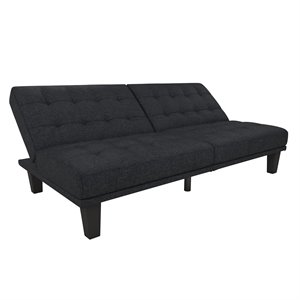 dhp dexter futon and lounger in convertible sofa bed and couch in navy blue