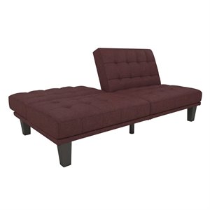 dhp dexter futon and lounger in convertible sofa bed and couch in berry