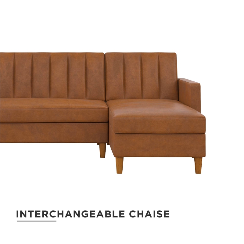 Dhp Nelly Futon Sectional With Storage In Camel Faux Leather De20257 - Kingway Sectional Sofa Bed With Storage Convertible Chaise Sofabed Grey Dhp Nelly Futon Sectional With Storage In Camel Faux Leather De20257 - Kingway Sectional Sofa Bed With Storage Convertible Chaise Sofabed Grey