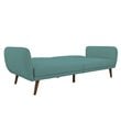 Novogratz Brittany Modern Fabric Linen Futon- Light Blue Finish
