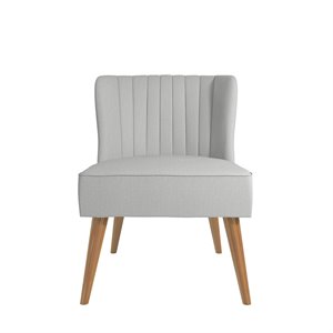 novogratz brittany upholstered accent chair- light gray linen