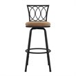 DHP Alfie Upholstered Seat Swivel Barstools (Set of 3) Tan Microfiber