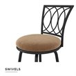 DHP Alfie Upholstered Seat Swivel Barstools (Set of 3) Tan Microfiber