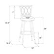 DHP Alfie Upholstered Seat Swivel Barstools (Set of 3) Tan Microfiber