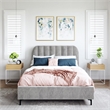 DHP Camilla Upholstered Queen Bed in Gray Velvet