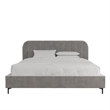 DHP Camilla Upholstered King Bed in Gray Velvet