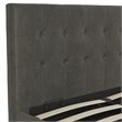 DHP Cambridge Velvet Upholstered King Bed with Storage in Gray