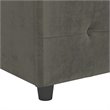 DHP Cambridge Velvet Upholstered King Bed with Storage in Gray