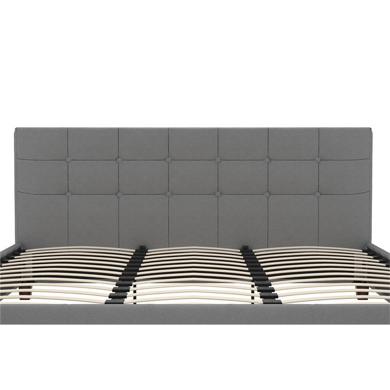 DHP Rose Upholstered King Bed in Gray