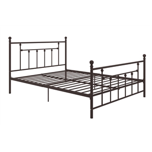 dhp marie metal victorian sytle queen bed with footboard in bronze