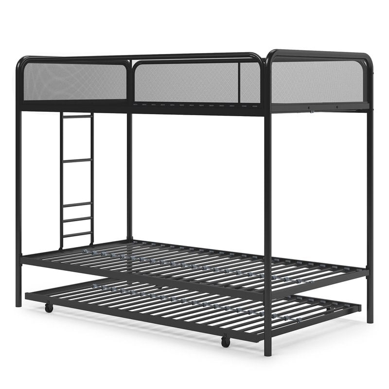 DHP Triple Twin Bunk Bed in Black Metal 4299019