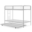 DHP Triple Twin Bunk Bed in White Metal