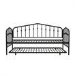 Novogratz Bushwick Metal Twin Daybed & Trundle in Black