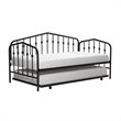 Novogratz Bushwick Metal Twin Daybed & Trundle in Black