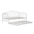 Novogratz Bushwick Metal Twin Daybed & Trundle in White