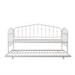 Novogratz Bushwick Metal Twin Daybed & Trundle in White