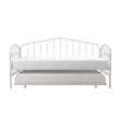 Novogratz Bushwick Metal Twin Daybed & Trundle in White