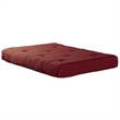 DHP Value 6 Inch Full Size Polyester Futon Mattress in Red