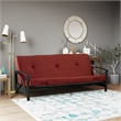 DHP Value 6 Inch Full Size Polyester Futon Mattress in Red