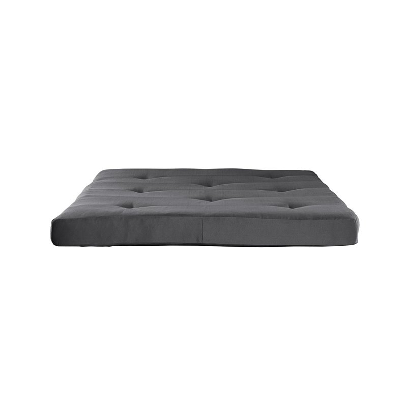 DHP Value 6 Inch Full Size Polyester Futon Mattress in Gray