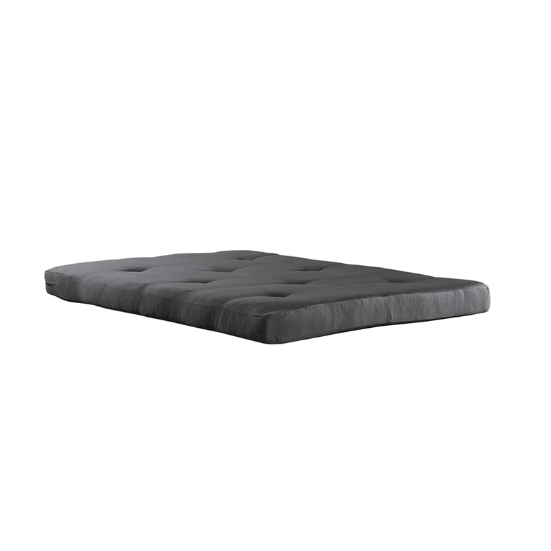 DHP Value 6 Inch Full Size Polyester Futon Mattress in Gray
