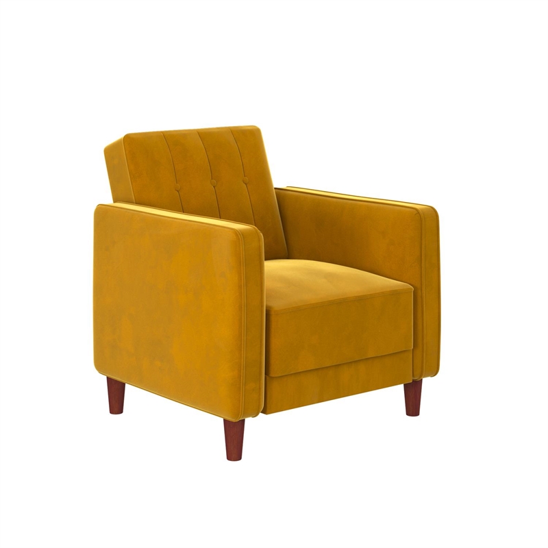 DHP Ivana Tufted Accent Chair In Mustard Yellow Velvet Cymax Business   2002393 1 L 