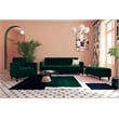 DHP Ivana Mid-Century Wood Tufted Transitional Futon in Green Velvet