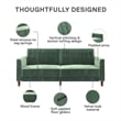 DHP Ivana Tufted Transitional Futon in Light Green Velvet