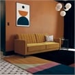 DHP Ivana Mid-Century Wood Tufted Transitional Velvet Futon in Mustard Yellow